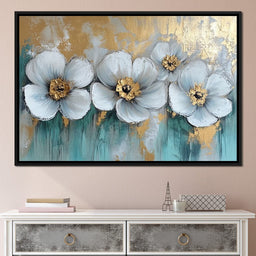 Golden Petals Dreamscape Blooms - Wildrose Creations - NicheCanvas