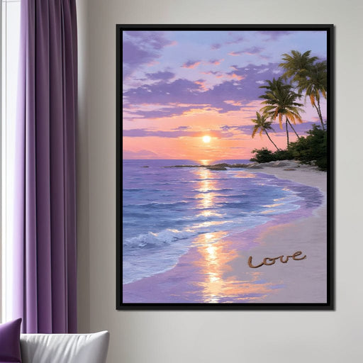 Tropical Dusk Serenity Love Canvas Print