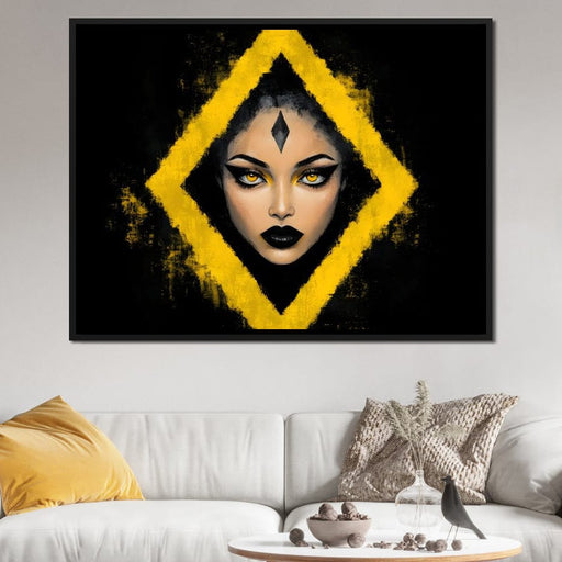 Golden Stare of Midnight Queen Canvas Print
