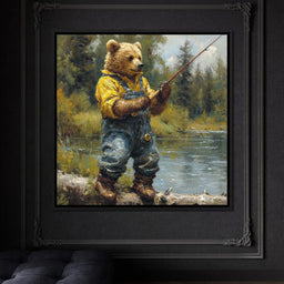 Bear Fishing - NicheCanvas
