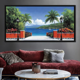 Tranquil Island Gateway Scene - NicheCanvas