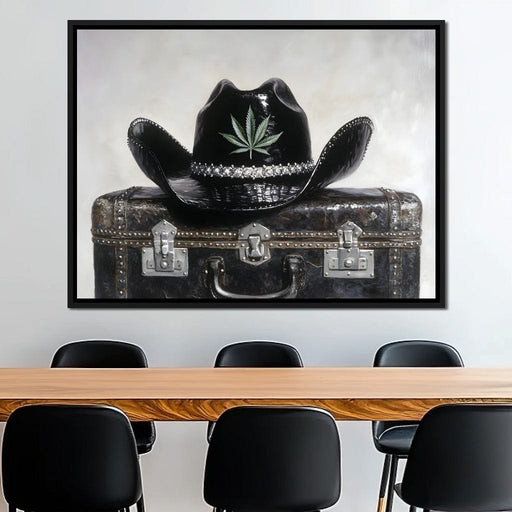 Cowboy Spirit on Vintage Case Canvas Print