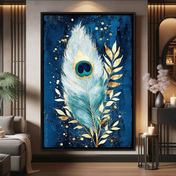 Peacock Plumage Radiance - NicheCanvas