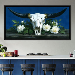 Bone Crown and Ivory Roses - NicheCanvas