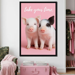 Take Your Time Piglet Pals - NicheCanvas