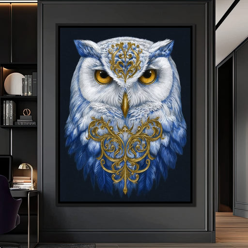 Gilded Owl Night Guardian Canvas Print