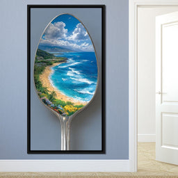 Coastal Paradise Reflected Spoon - NicheCanvas