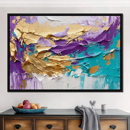 Opulent Oceanic Gold Fusion - NicheCanvas