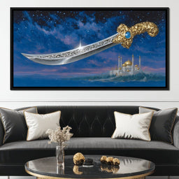 Celestial Scimitar Above Palace - NicheCanvas