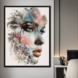 Tropical Muse Leaf Portrait - NicheCanvas