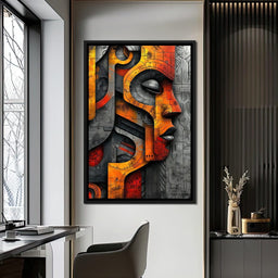 Metallic Face Labyrinth Illusion - Cole Williams - NicheCanvas