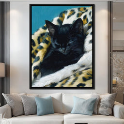 Slumbering Feline Dreams - NicheCanvas