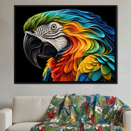 The Ribbon Feather Macaw - TooplesArt - NicheCanvas