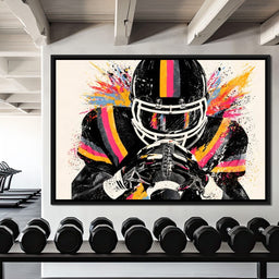 Gridiron Impact Burst of Color - NicheCanvas