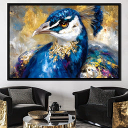 Regal Peacock Gold Radiance - NicheCanvas
