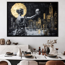 Golden Reflection Over the City - Wildrose Creations - NicheCanvas