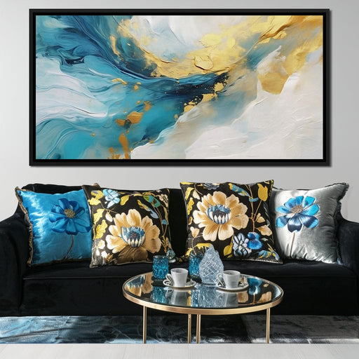 Oceanic Gold Swell Abstraction Canvas Print