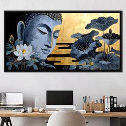 Golden Buddha Lotus Stillness - NicheCanvas
