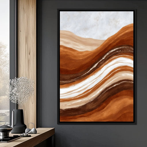 Desert Strata Flow Lines Canvas Print