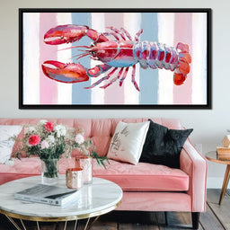 Lobster Dreams Striped Tapestry - NicheCanvas