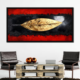 Golden Leaf Nocturne Reflection - NicheCanvas