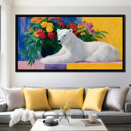 Polar Tranquility with Blooms - NicheCanvas