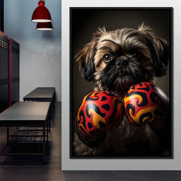 Pugilist Pooch - NicheCanvas