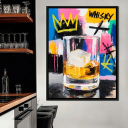 Whiskey Crown Pop Graffiti Scene - NicheCanvas