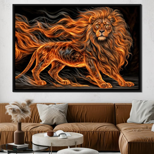The Ember Mane Lion - TooplesArt Canvas Print