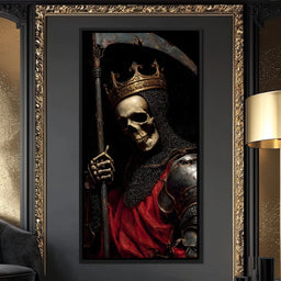 Gothic Reaper King Knight Skull - NicheCanvas