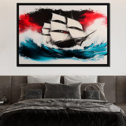 Ship of the Tempest Waves - NicheCanvas