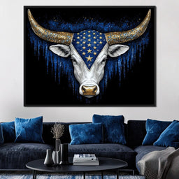 Galactic Constellation Bull - NicheCanvas