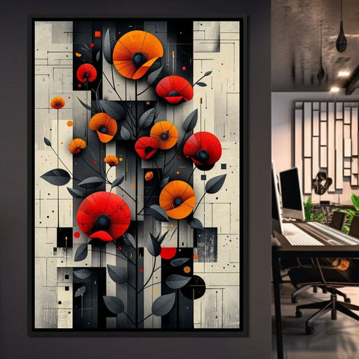 Spectral Monochrome Blooms Canvas Print