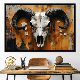 Horned Essence Rustic Elegance - NicheCanvas
