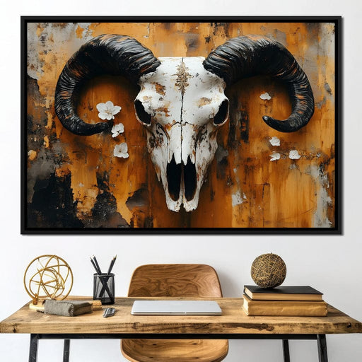 Horned Essence Rustic Elegance Canvas Print