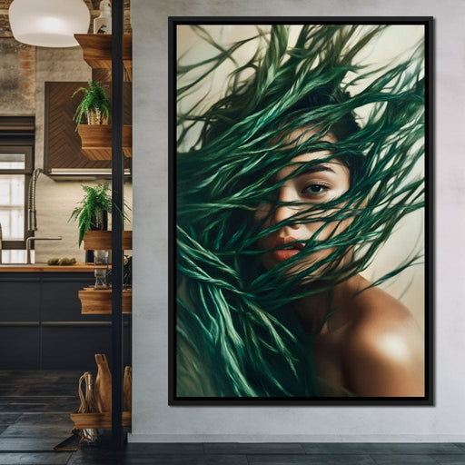 Emerald Enchantment Portrait Canvas Print