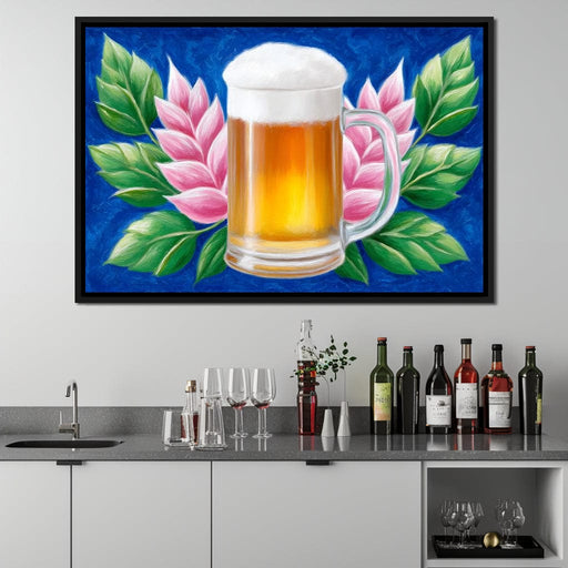 Floral Refreshment Beer Fusion Canvas Print