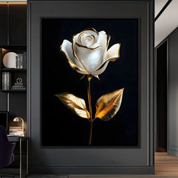 Golden Elegance Blossom - NicheCanvas