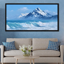 Glacial Peaks Ocean Crescendo - NicheCanvas