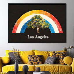 Los Angeles Rainbow Grove of Dreams - NicheCanvas