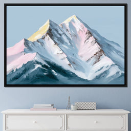 Pastel Alpine Summit Glow - NicheCanvas
