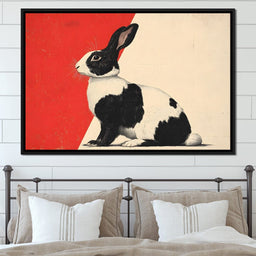 Rabbit's Geometric Poise - NicheCanvas