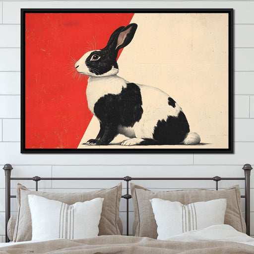 Rabbit's Geometric Poise Canvas Print