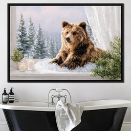Cozy Bear Bath Mountain View - NicheCanvas
