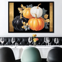 Golden Pumpkin Harvest Harmony - NicheCanvas