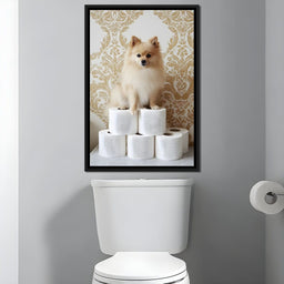 Pomeranian Toilet Tissue Throne - NicheCanvas