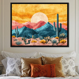 Desert Sunrise Majesty Landscape - NicheCanvas
