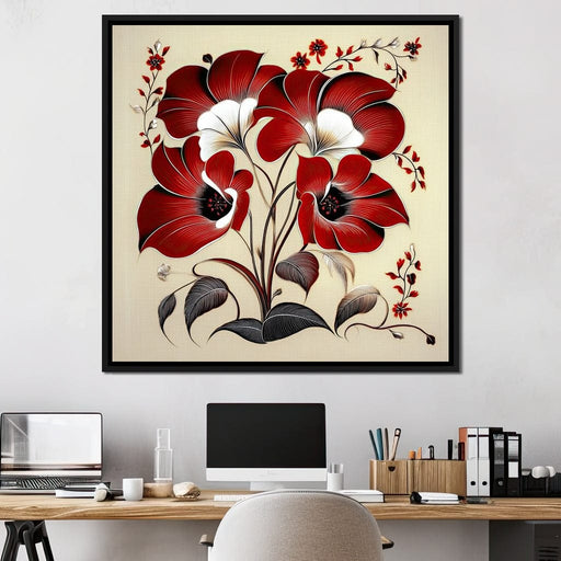 Batik Blooms - TooplesArt Canvas Print