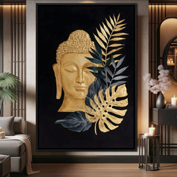 Golden Buddha Botanical Calm - NicheCanvas