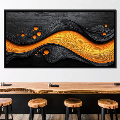 Noir & Gold Symphony - TooplesArt Canvas Print